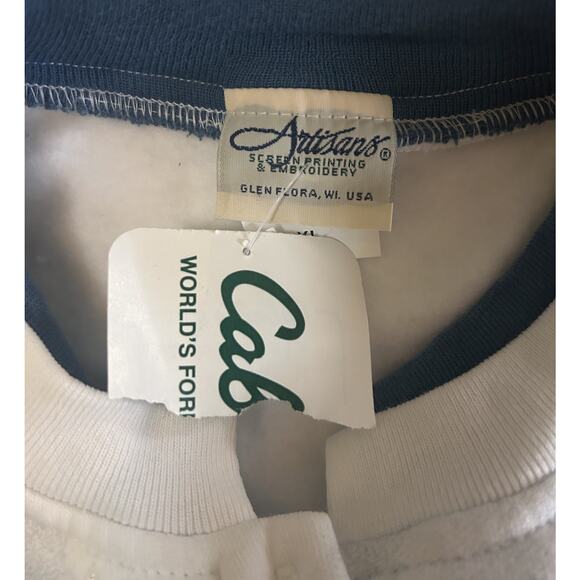 Vintage Button Front Women’s Sweater Outdoor Winter Scene Cardinals Snow NWT XL - Picture 4 of 7